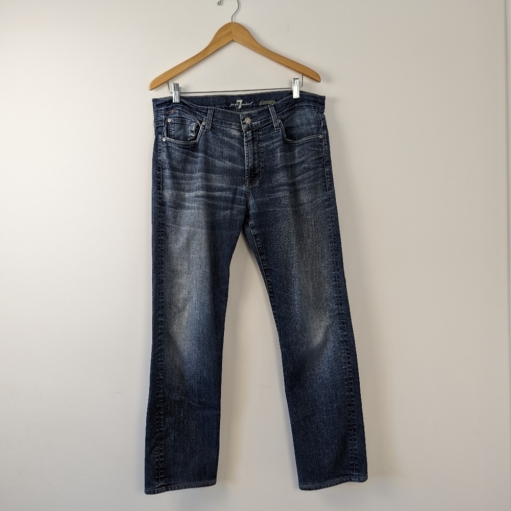 Men's 7 For All Mankind Slimmy Straight Leg Jeans Size 34
